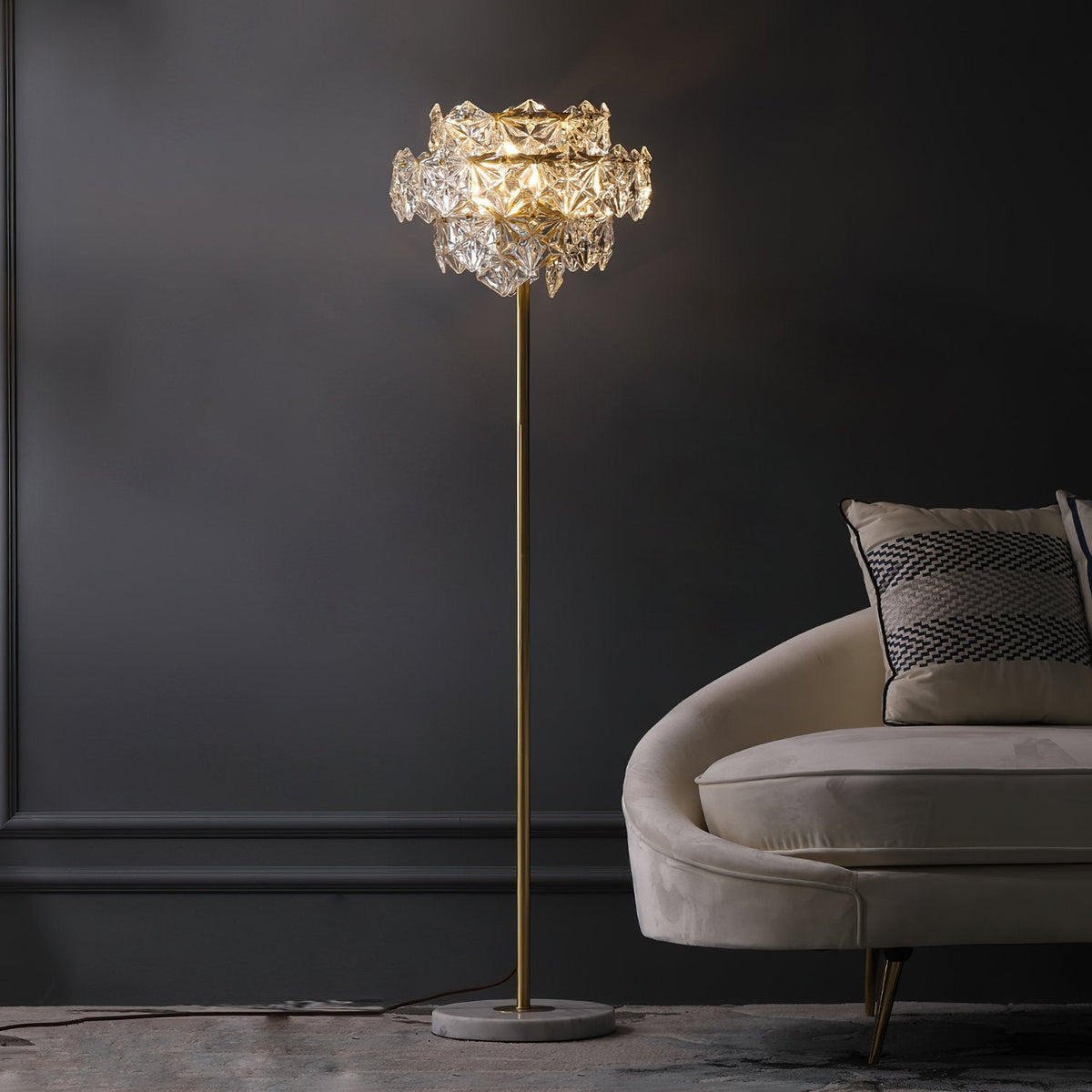 Snowflake Crystal Floor Lamp