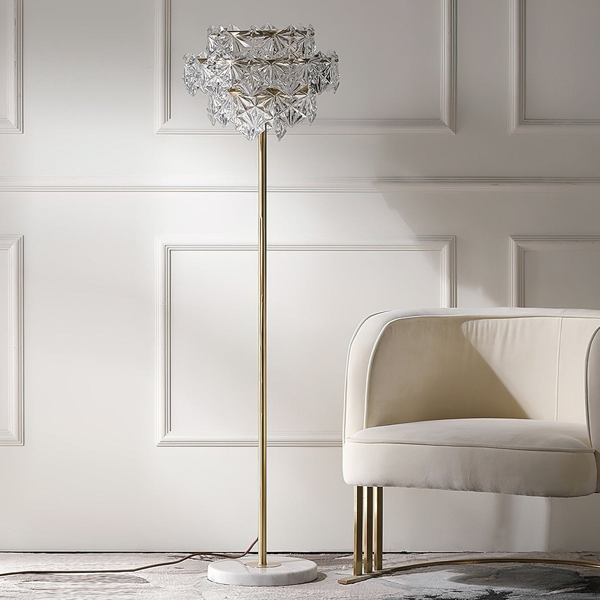 Snowflake Crystal Floor Lamp