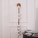 Brass Glass Tube Plug In Wall Lamp