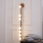 Brass Glass Tube Plug In Wall Lamp
