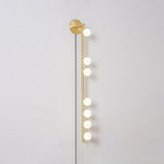 Brass Glass Tube Plug In Wall Lamp