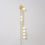 Brass Glass Tube Plug In Wall Lamp