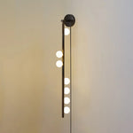 Brass Glass Tube Plug In Wall Lamp