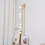 Brass Glass Tube Plug In Wall Lamp