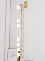 Brass Glass Tube Plug In Wall Lamp