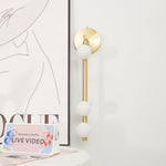 Brass Glass Tube Plug In Wall Lamp