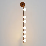 Brass Glass Tube Plug In Wall Lamp
