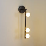Brass Glass Tube Plug In Wall Lamp