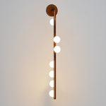 Brass Glass Tube Plug In Wall Lamp