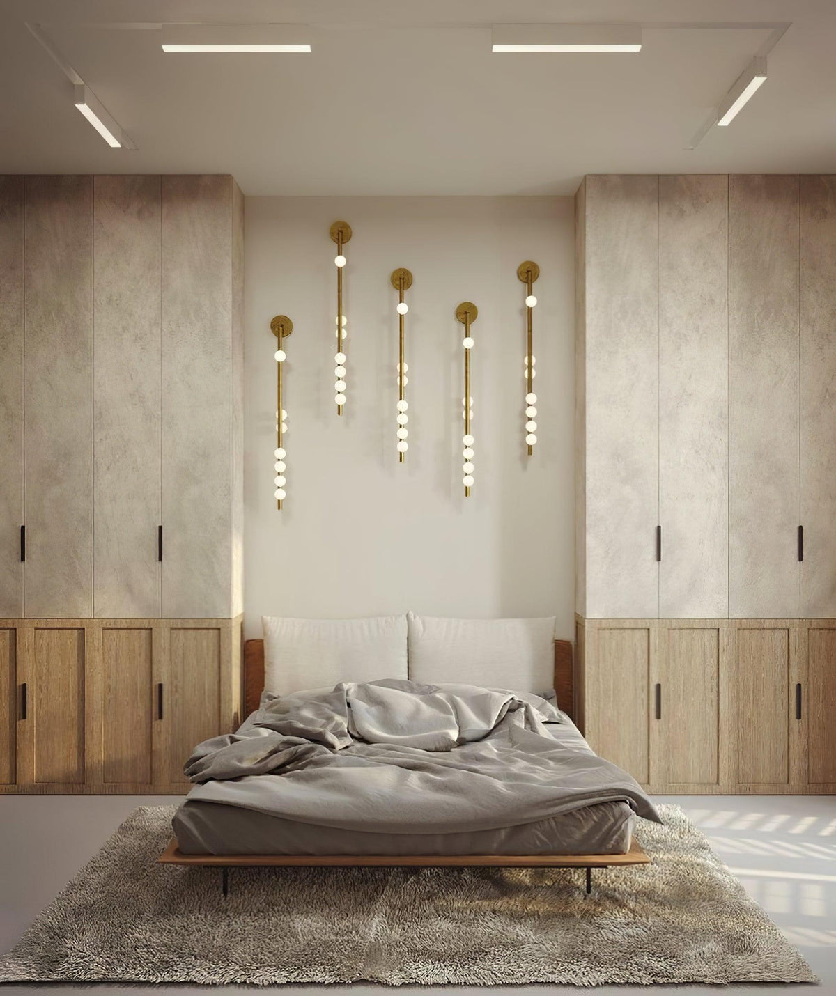 Brass Glass Tube Plug In Wall Lamp