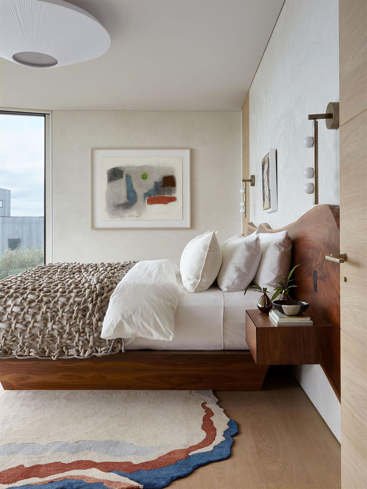 Brass Glass Tube Plug In Wall Lamp