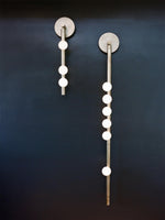 Brass Glass Tube Plug In Wall Lamp