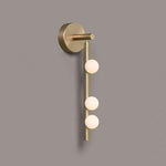 Brass Glass Tube Plug In Wall Lamp