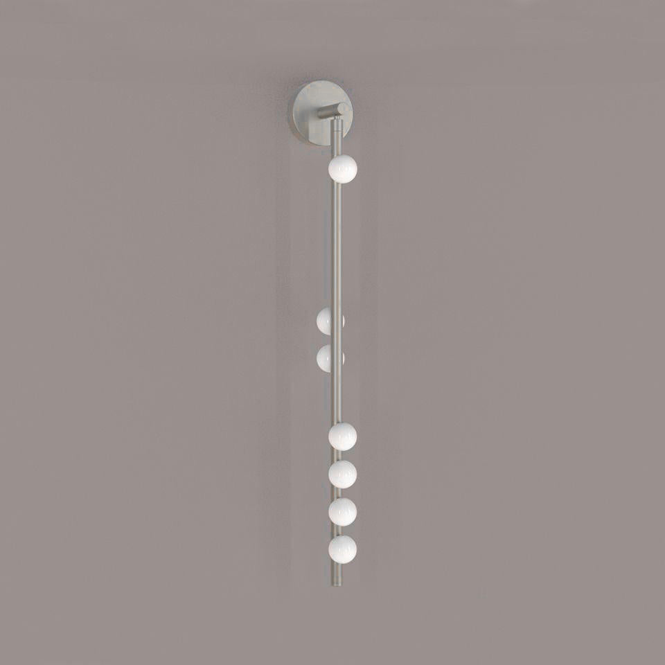 Brass Glass Tube Plug In Wall Lamp