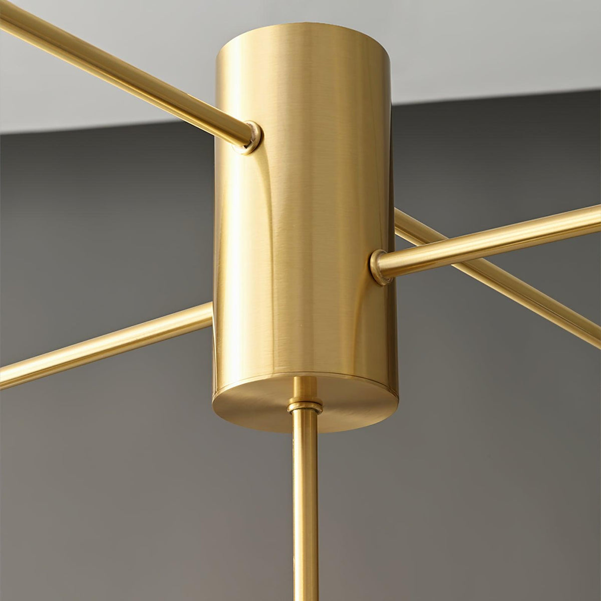 Globular Brass and Glass Semi-Flush Ceiling Light