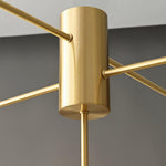 Globular Brass and Glass Semi-Flush Ceiling Light