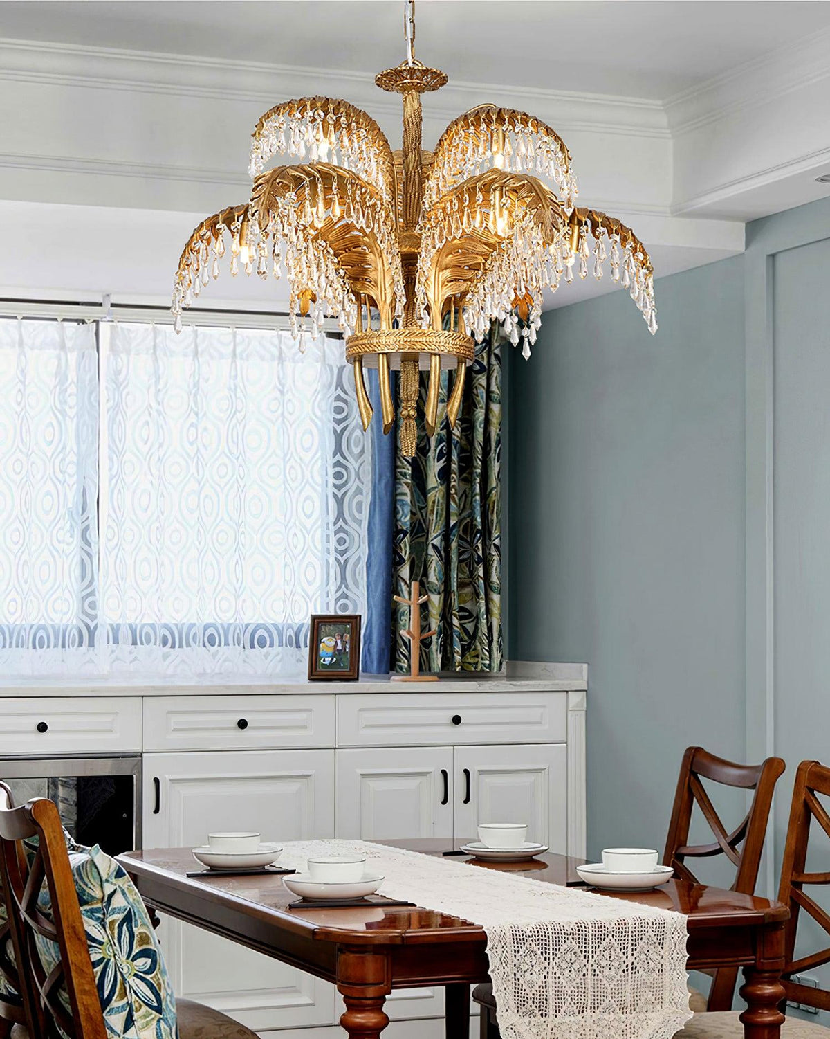 brass-palm-leaf-crystal-chandelier