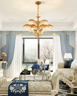 brass-palm-leaf-crystal-chandelier