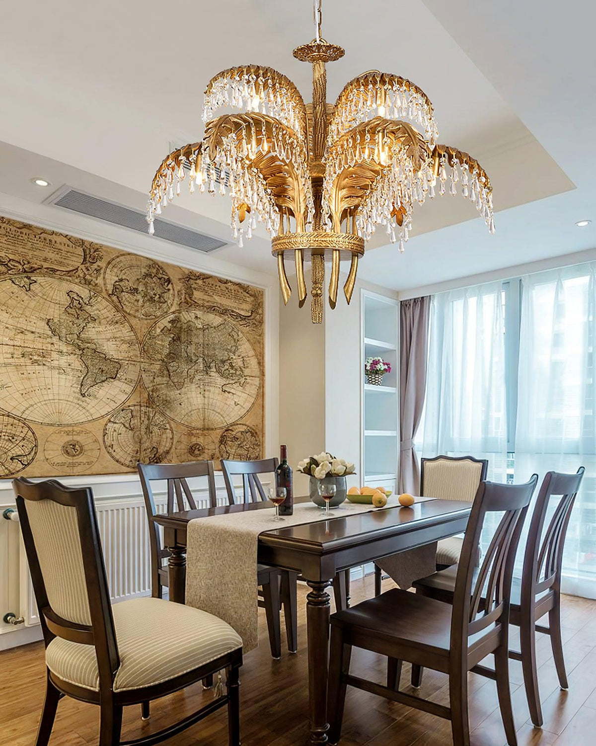 brass-palm-leaf-crystal-chandelier