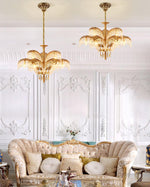 brass-palm-leaf-crystal-chandelier