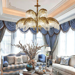 brass-palm-leaf-crystal-chandelier