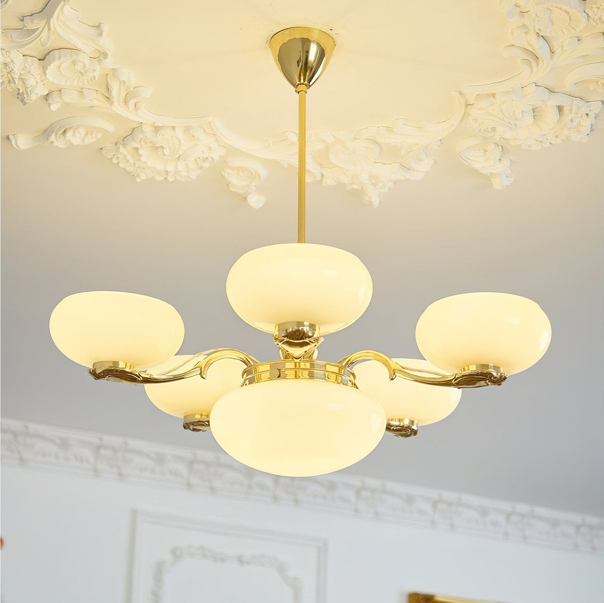Brass Radiance Orb Chandelier