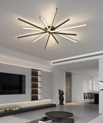 Brass Starbursts Ceiling Lamp