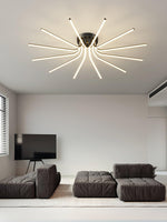 Brass Starbursts Ceiling Lamp