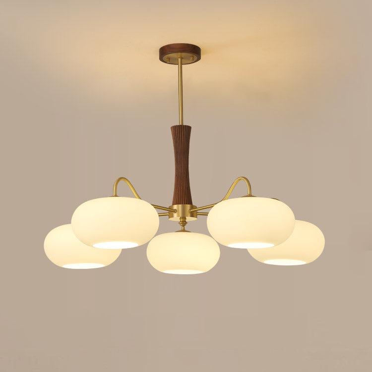 Brass Wooden Persimmon Ceiling Lamp
