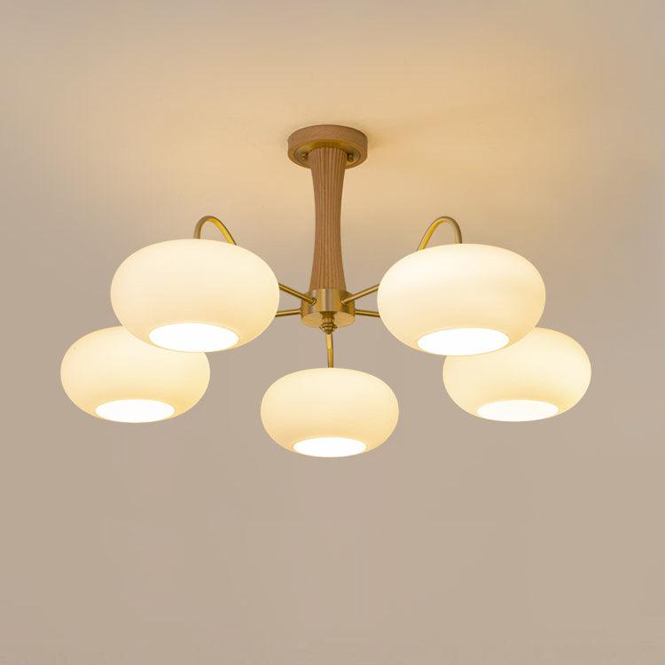 Brass Wooden Persimmon Ceiling Lamp