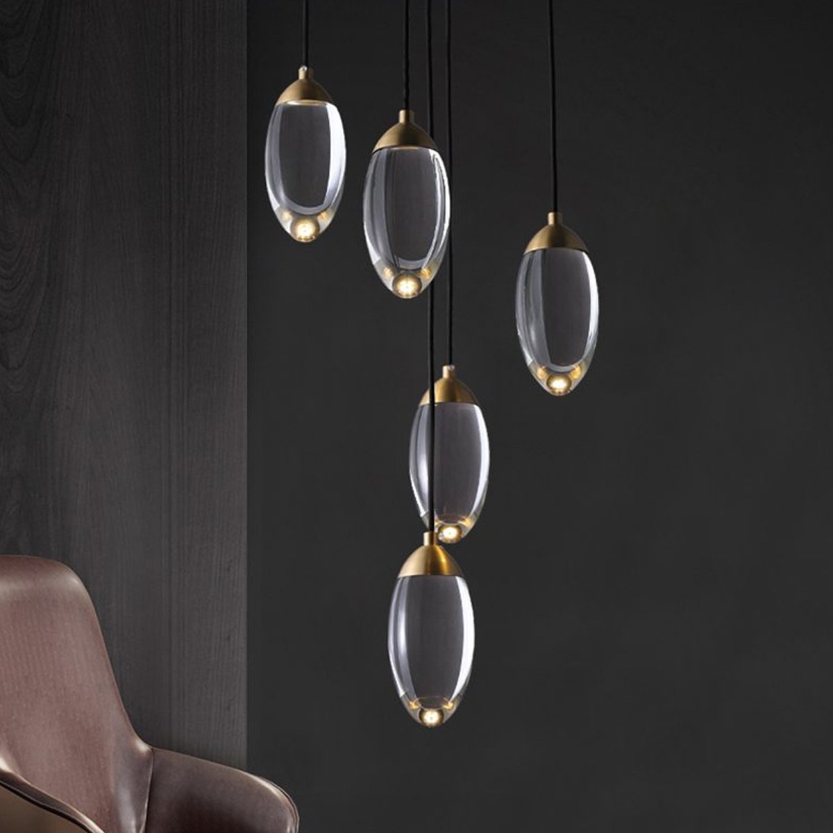 Brass crystal Pendant Lamp