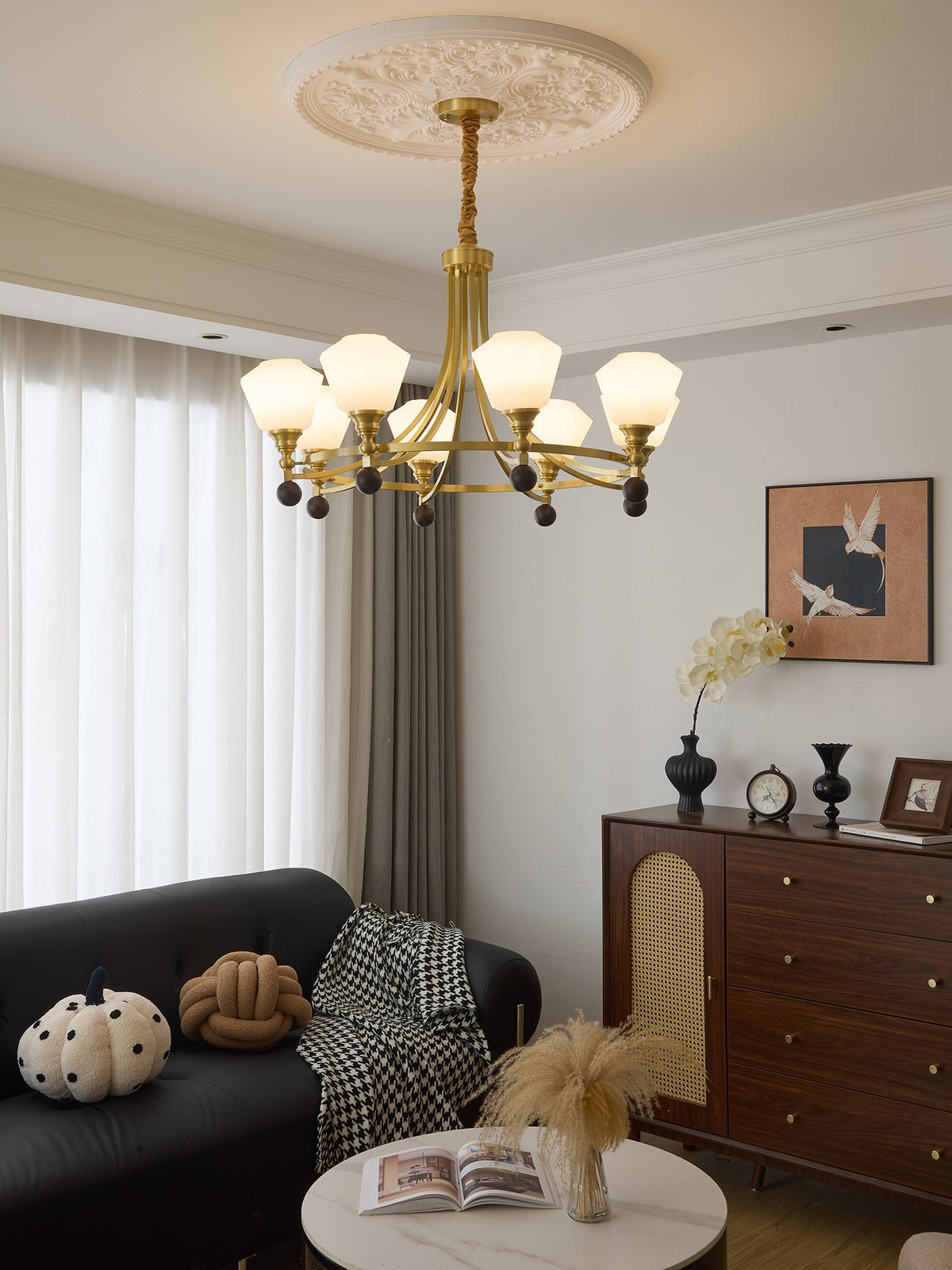 Bravado Chandelier – Modern Brass & Glass Statement Light