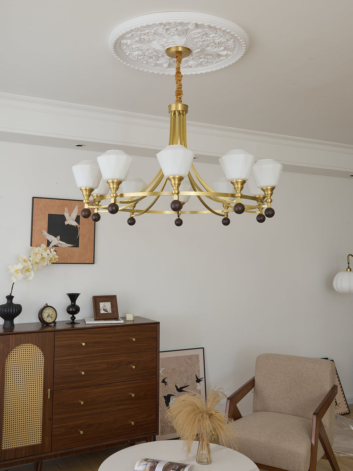 Bravado Chandelier – Modern Brass & Glass Statement Light