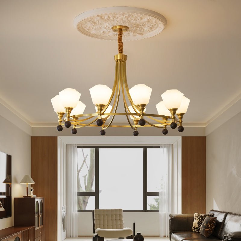Bravado Chandelier – Modern Brass & Glass Statement Light