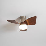 Breeze Lux Ceiling Fan Light with LED – Modern Brushed Gold & Walnut Finish