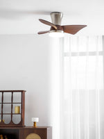 Breeze Lux Ceiling Fan Light with LED – Modern Brushed Gold & Walnut Finish