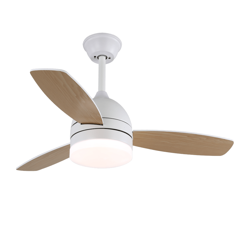 Breeze Minimal Ceiling Fan with Integrated LED Light, Scandinavian Design