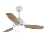 Breeze Minimal Ceiling Fan with Integrated LED Light, Scandinavian Design