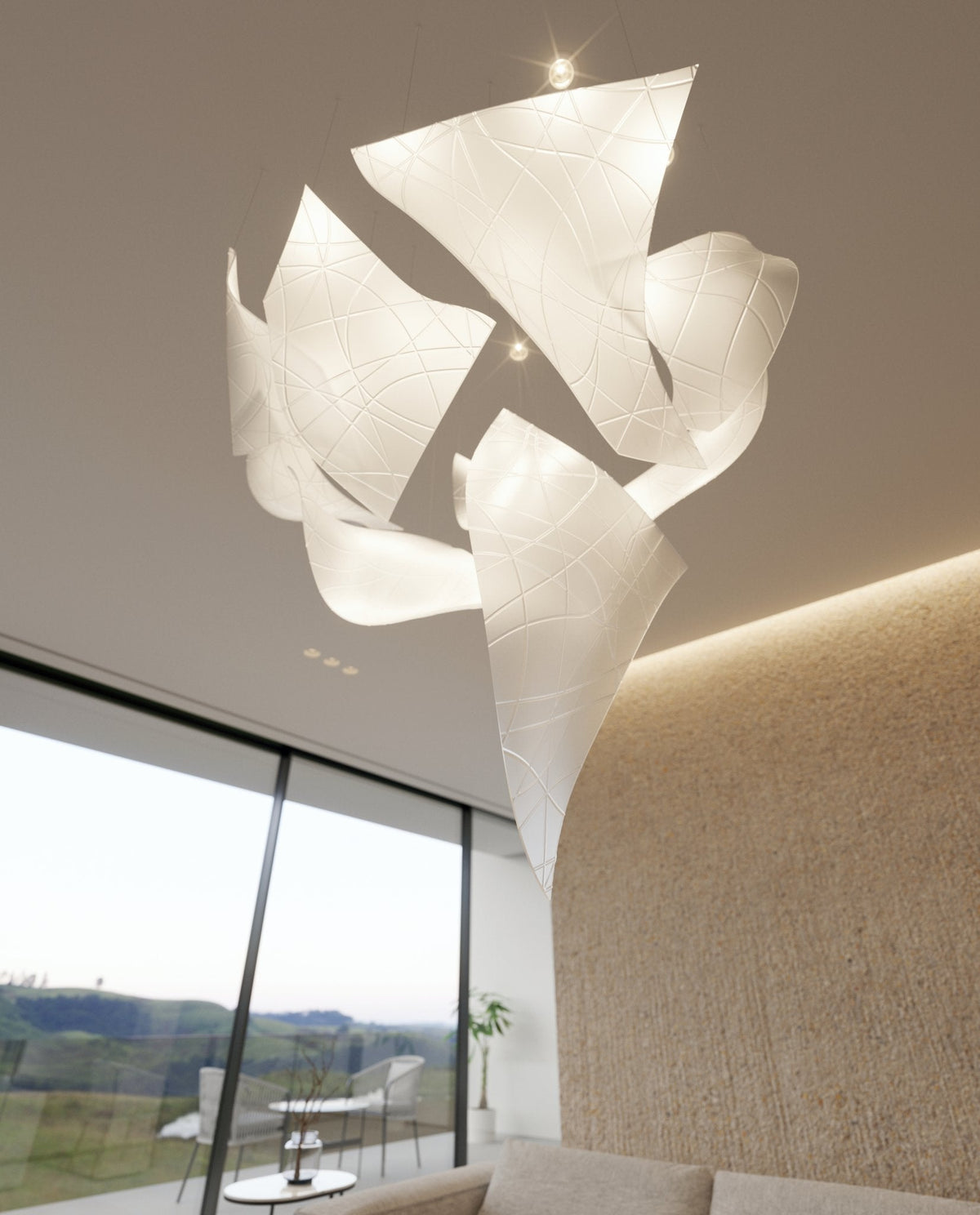 Thawflux Crystal Chandelier — Modern Designer Pendant Light for Dining Room and Living Room