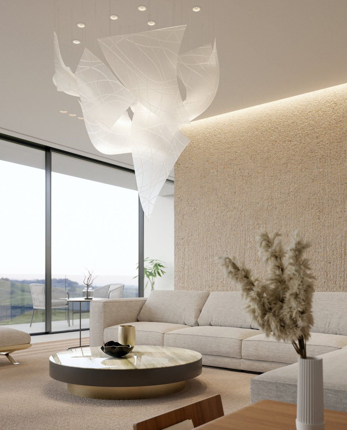 Thawflux Crystal Chandelier — Modern Designer Pendant Light for Dining Room and Living Room