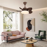 Terra Walnut Ceiling Fan with Integrated LED Light