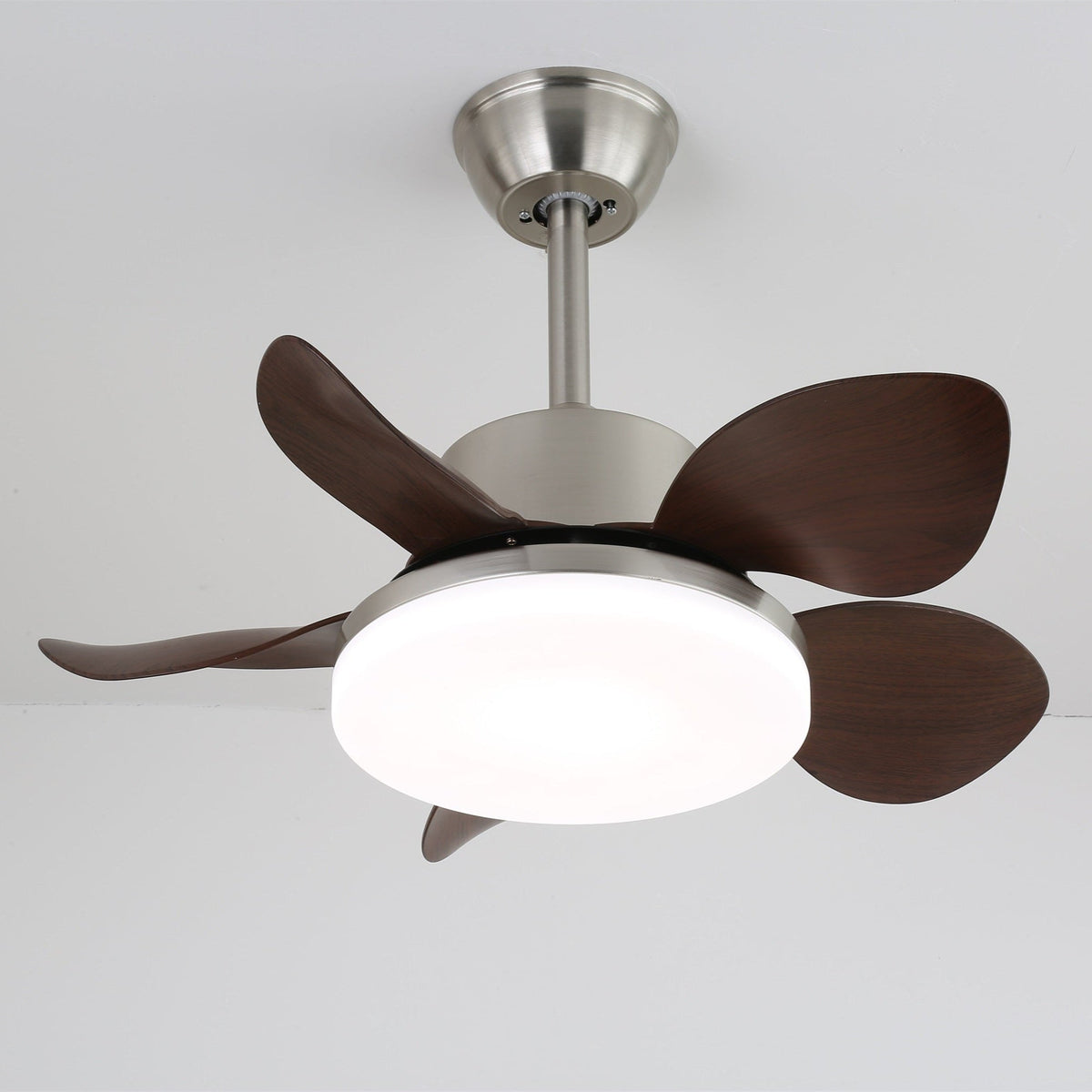 Terra Walnut Ceiling Fan with Integrated LED Light