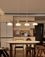 Brixton Oar Linear Pendant Light – Modern Wood & Brass Kitchen Island Lamp