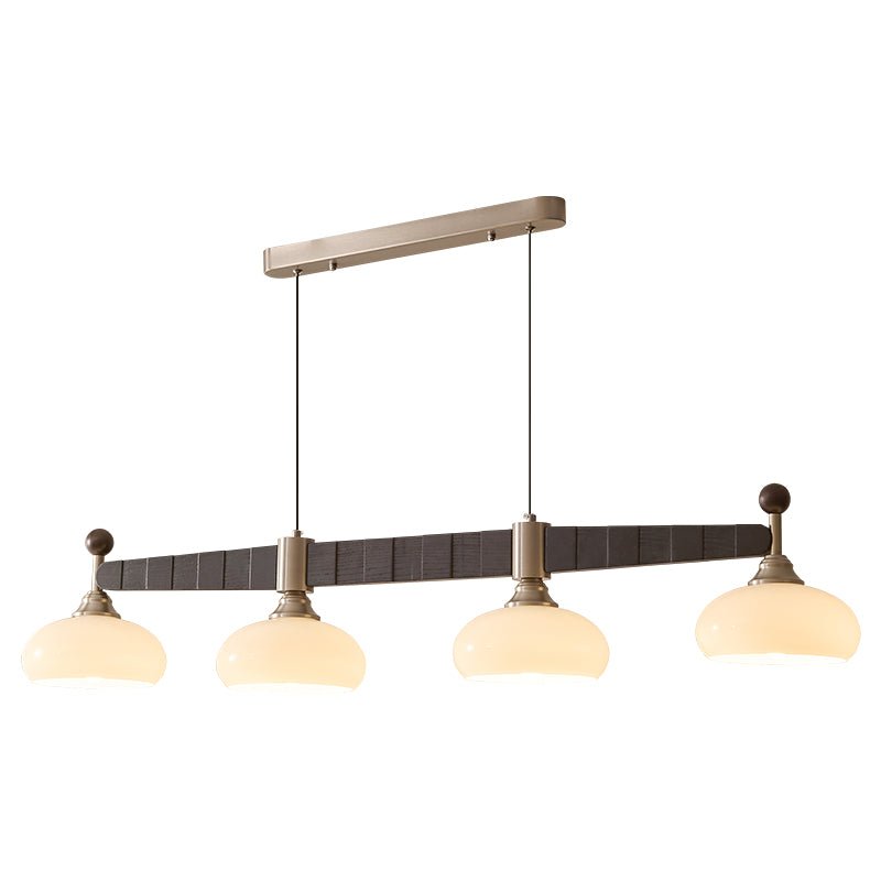 Brixton Oar Linear Pendant Light – Modern Wood & Brass Kitchen Island Lamp
