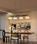 Brixton Oar Linear Pendant Light – Modern Wood & Brass Kitchen Island Lamp