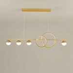 Brooklyn Double Circle LED Chandelier in Gold for Dining Room and Living Space