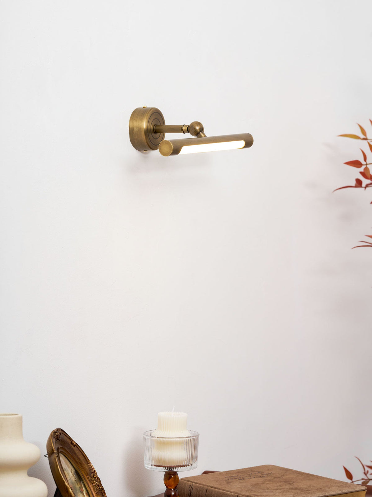 Brunelux Modern Brass LED Wall Sconce for Bathroom Vanity