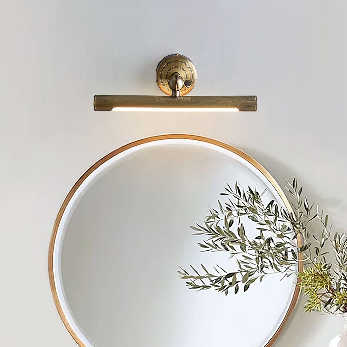 Brunelux Modern Brass LED Wall Sconce for Bathroom Vanity