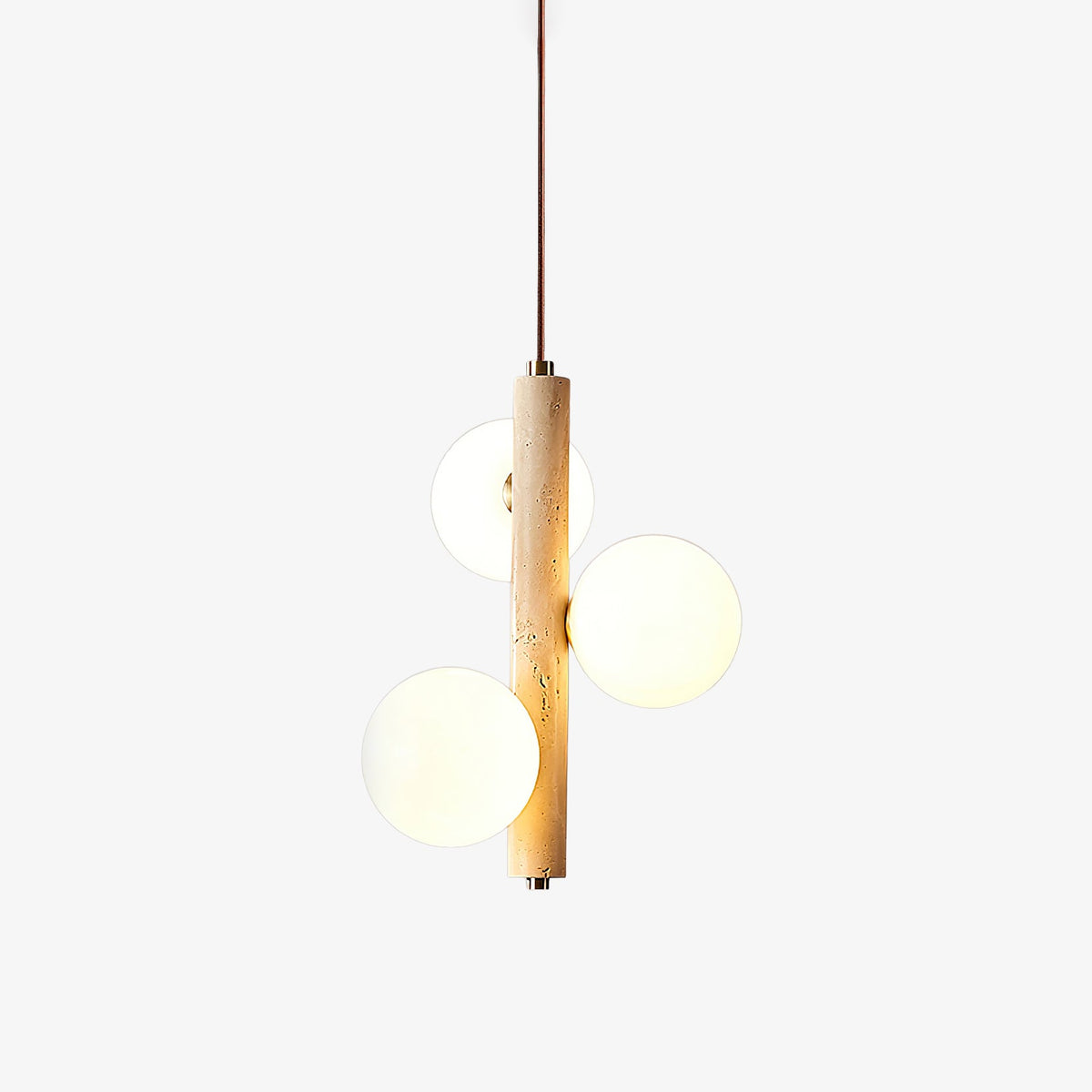 Yellow Travertine Ball Pendant Light – Modern Designer Chandelier