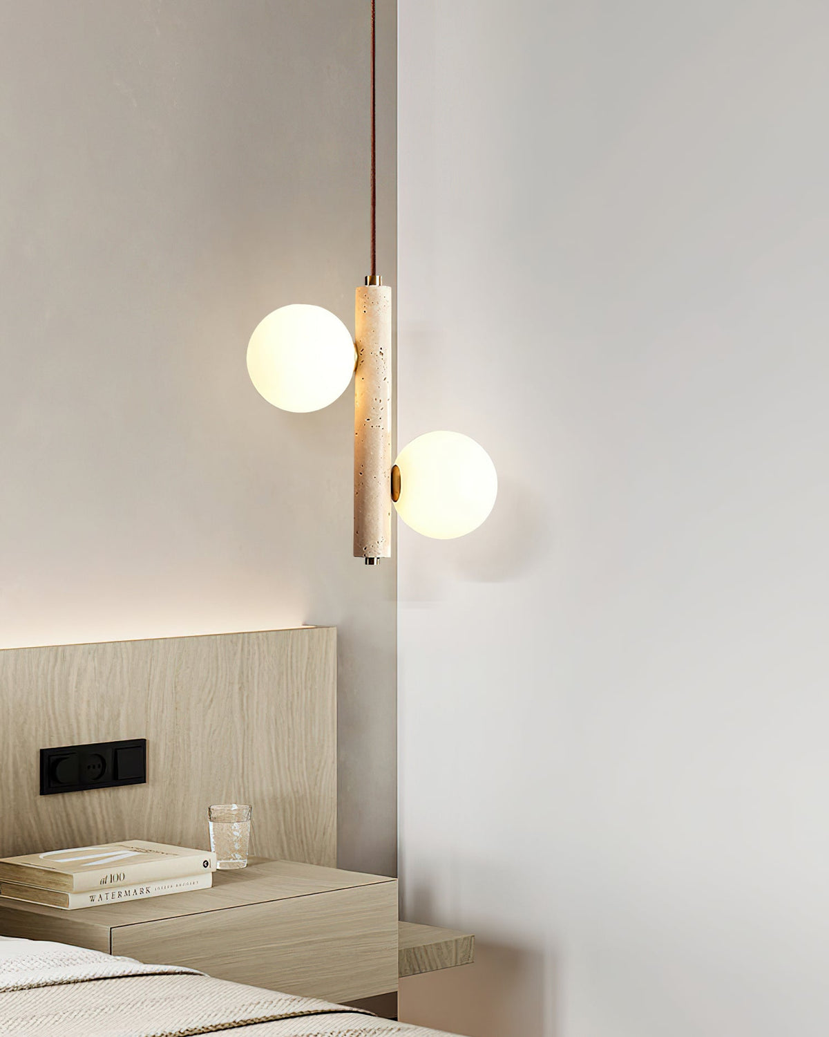 Yellow Travertine Ball Pendant Light – Modern Designer Chandelier